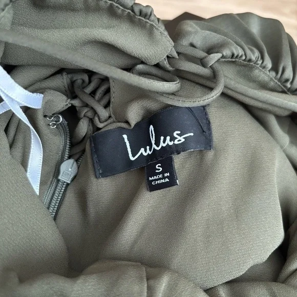 NWT Lulu's Dark Green Dress - Picture 6 of 6
